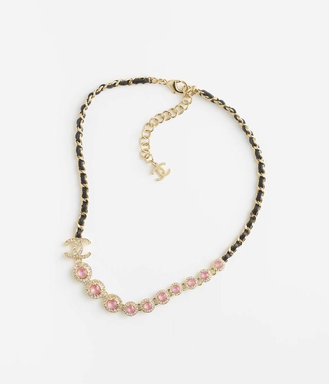 Chanel Necklace Hot-Selling New Arrival Chanel 23 Crystal Love Leather-Wrapped N