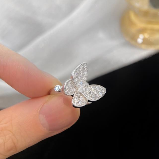 Classic Deux Papillons Series Butterfly Ring, Ring Size 5678. The Designer's Sou