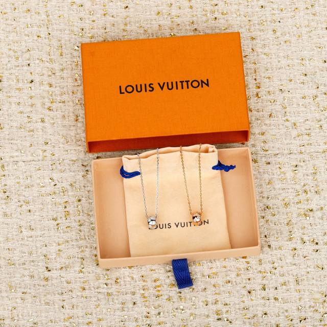 250008 We Present The Le Damier De Louis Vuitton Diamond Necklace, Available In
