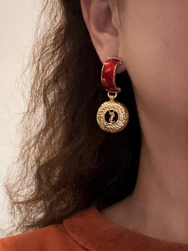 Saint Laurent Classic Letter Earrings