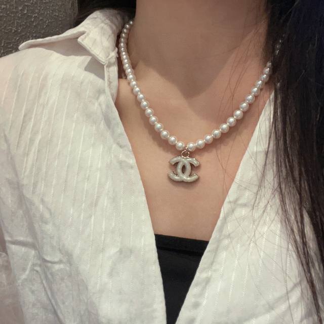 Chanel Pearl Double C Necklace
