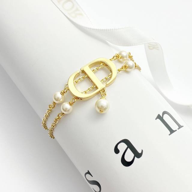Code H548 0265820 Dior Bracelet Hot Seller New Arrival Dior Double-Layer Cd Pear