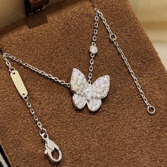 A4752 Pure Silver Fine Craftsmanship Edition, Full Diamond Butterfly Diamond Nec
