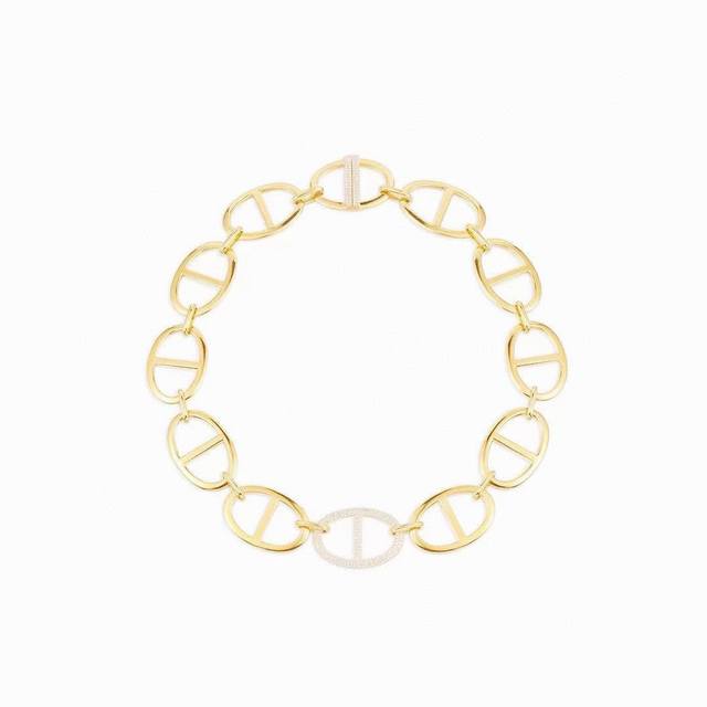 A Batch M Monaco Xl Chain Link Necklace! Interlocking Links Create A Modern And
