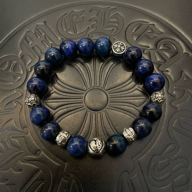 New Arrival Boutique Quality Chrome Hearts Classic Retro Multi-Element Lapis Laz