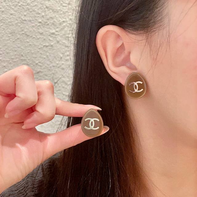 Chanel Double C Ear Studs