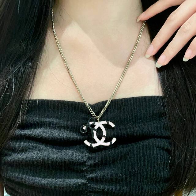 Chanel Bow Double C Necklace