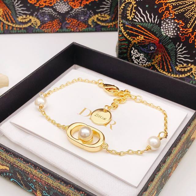Id Dsl0210 Dio*Latest Pearl Bracelet, Z-Batch Brass Material,
