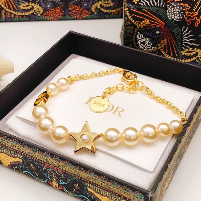 Number Dsl0021 Dio*Latest Star Pearl Bracelet, Z-Batch Brass Material,