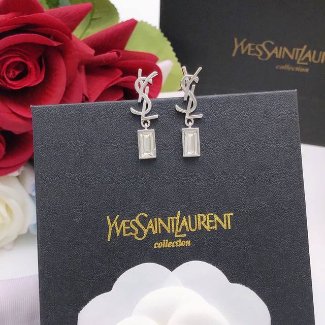 Id Yed0015 Silver Id Yed0048 Gold Saint Laurent Ysl Mini Letter Earring Pendant