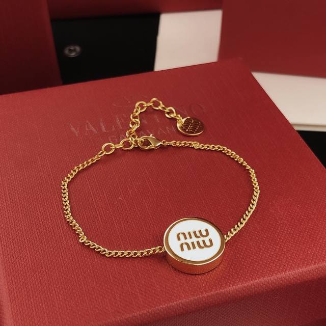 Id Msl0004 Miumi* Latest White Round Bracelet, Zp Brass Material,