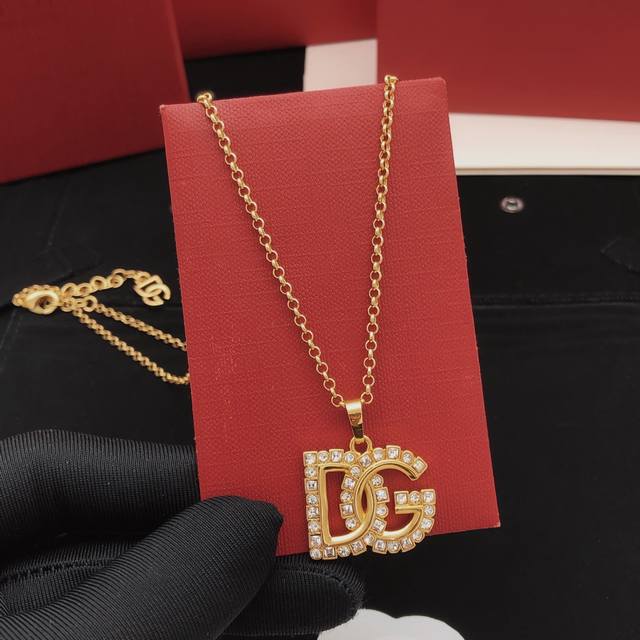 Id Dgxl0012 Dg*Latest Diamond-Studded Necklace, Zp Brass Material,