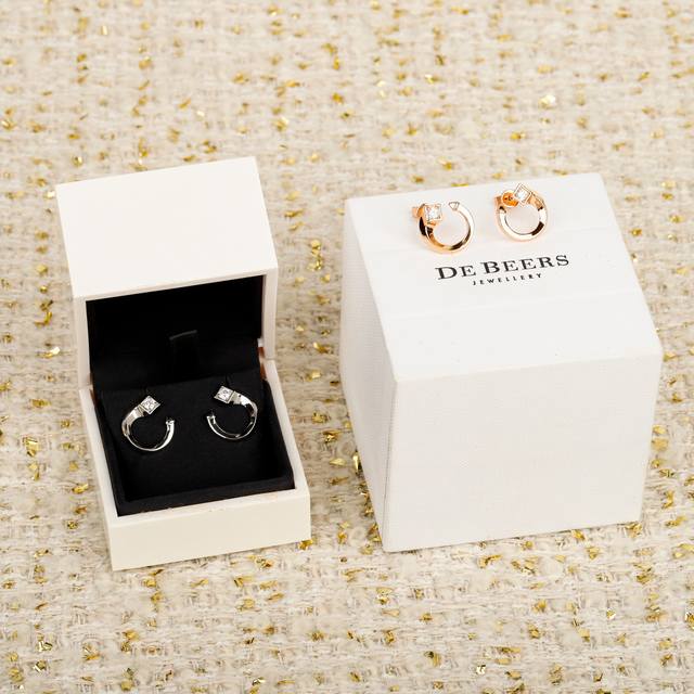 Our Exclusive Avaanti Series Ear Studs, Available In Custom-Made 18K Gold And Di