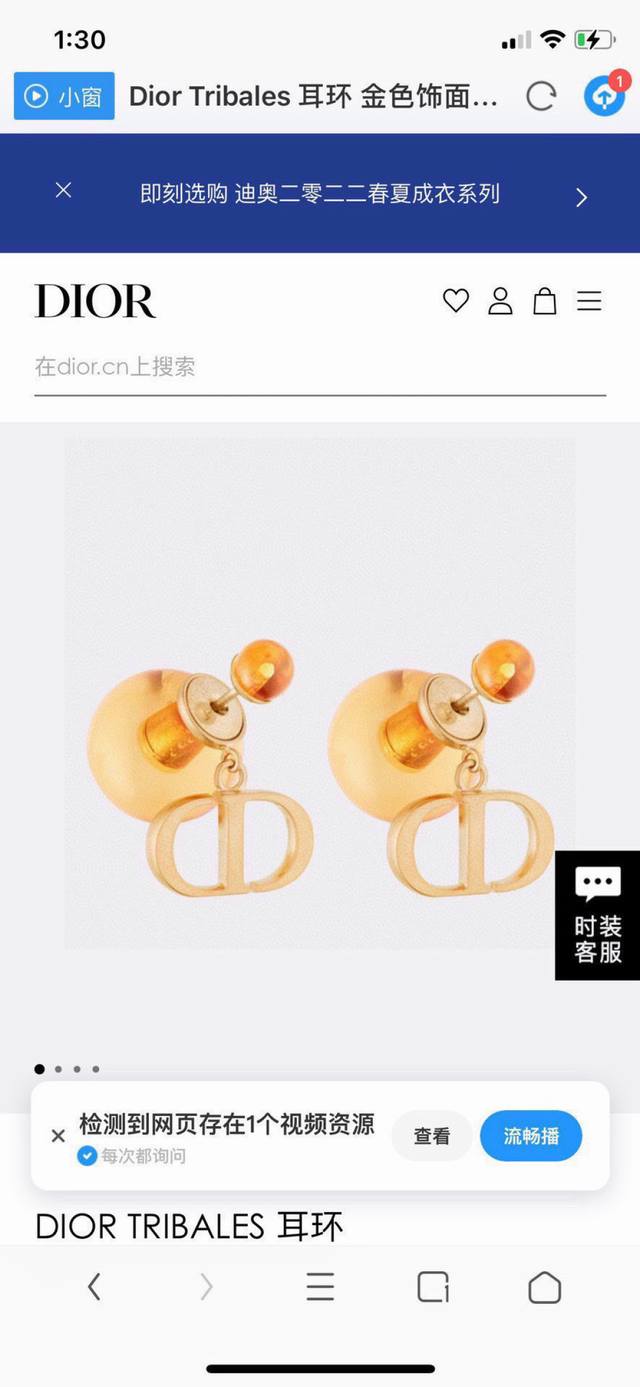 Dior Earrings, Newly Launched At The Counter, Stunningly Beautiful, Romantic, A