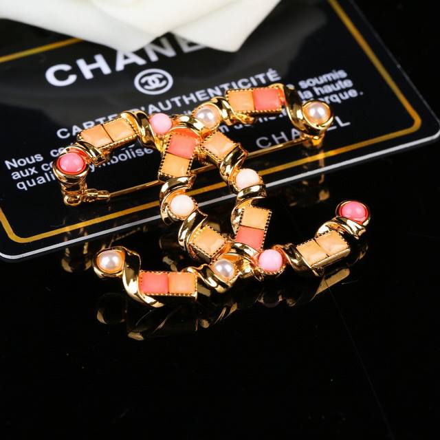 Chanel Autumn/Winter Collection Colorful Double C Brooch, A Uniquely Designed Pi
