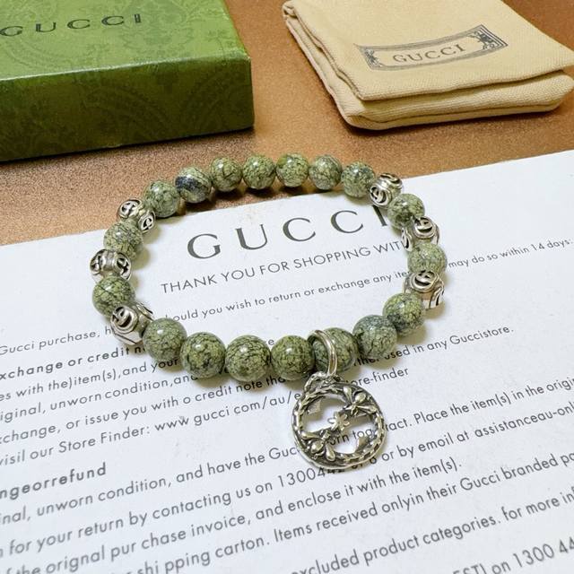 New Release Gucci Bracelet For Men And Women, Latest Model With Natural Stone, P