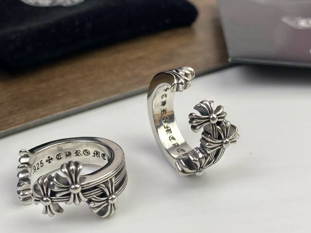 Chrome Hearts Cross Flower Open Ring A Ring That Looks Great On Men. Three Cross