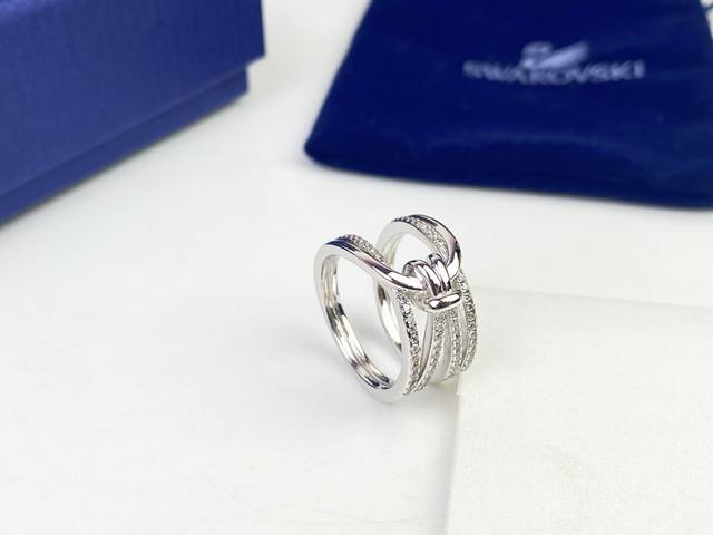 Swarovski Knot Lifelong Series Ring, Same As Jiang Shuying's, Size 678