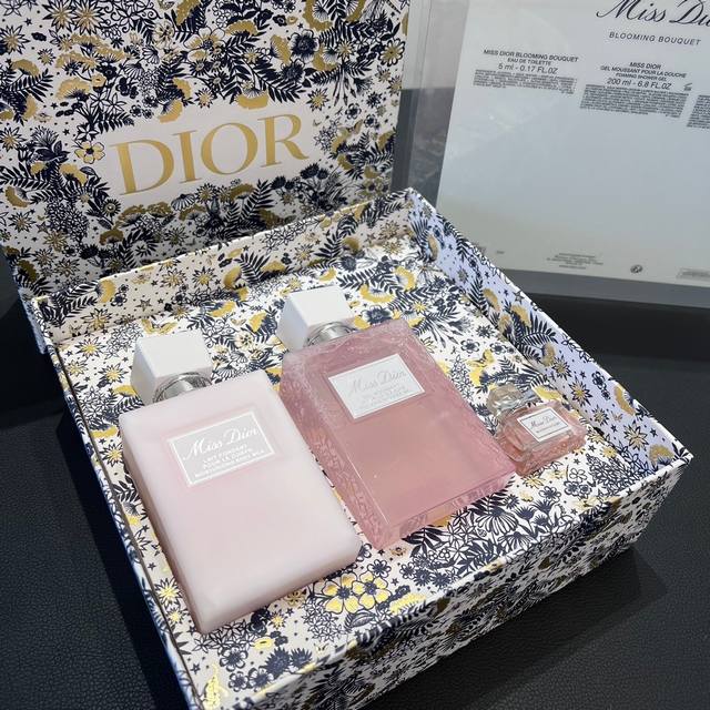 Counter Quality Christmas Gift Dior Flower Sweetheart Full Body Fragrance Set Ch