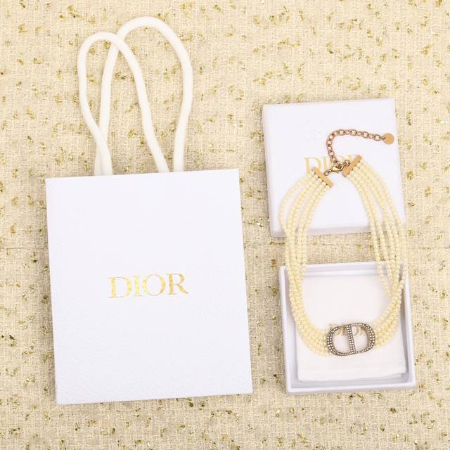 Our Product Necklace Zp17550, Bulk Orders Available. Dior D5-Layer Chain Pearl N