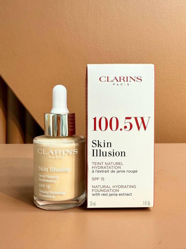 Ready To Ship! Clarins Dropper Foundation Liquid 30Ml! Shades: 100.5W#, 101W#, 1