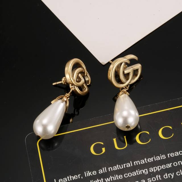 Gucci Eternal Classic Logo Pearl Ear Studs Factory Direct Sales High-End Custom
