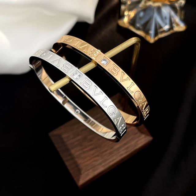 Bulgari Bv New Letter Logo Bracelet, Available In S, M, And L Sizes (Equivalent