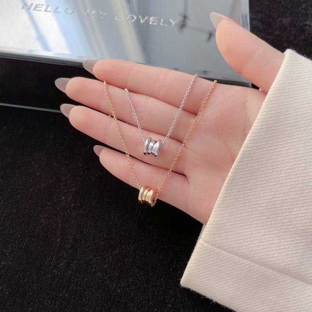 Bulgari Zero Mini Spring Necklace Is Truly Classic And Stunning. It Pairs Perfec