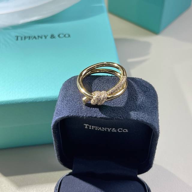 Tiffany T Knot Double-Row Ring, Size 56789. The Highly Anticipated T Knot Series