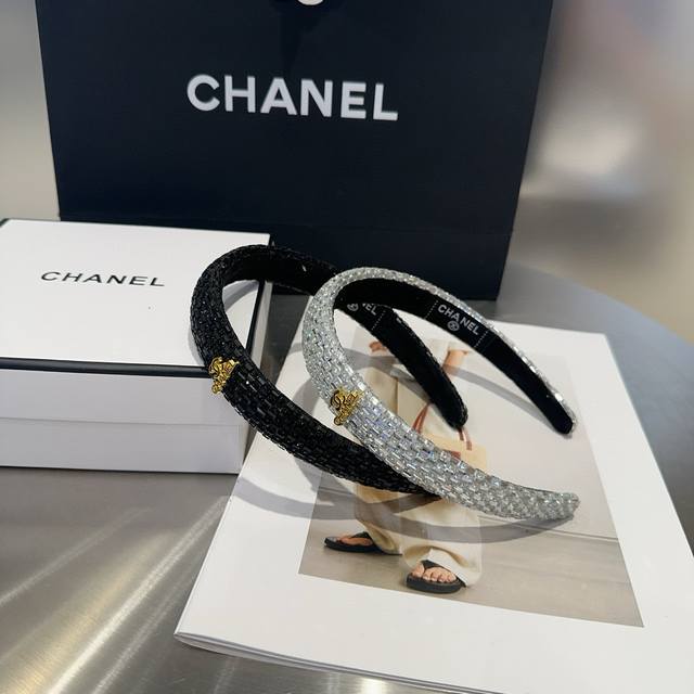 With Packaging Box Chanel Latest Small Diamond Hairband, Super Stylish! Perfect