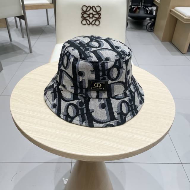 Dior Official Website Latest Full-Print Dior Logo Fisherman's Hat, Ultra-High Su