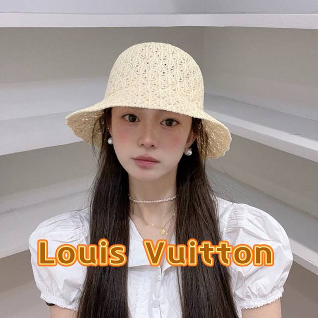 Louis Vuitton Korea Lace-Up Lightweight Breathable Round-Top Bucket Hat For Wome