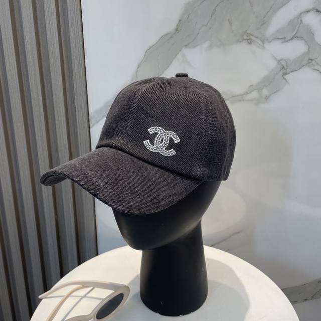 Chanel Chanel Official Store New Arrival Authentic Washed Denim Baseball Cap, 1: