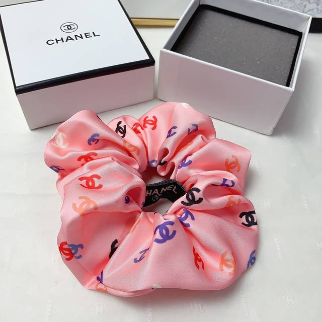 Chanel Chanel Hairband Colorful Silk Satin Print Logo Hairband - Elegant And Ver