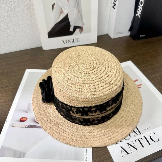 Run Quantity Little Chanel ~ Versatile Raffia Straw Hat! Perfect For Summer Vibe