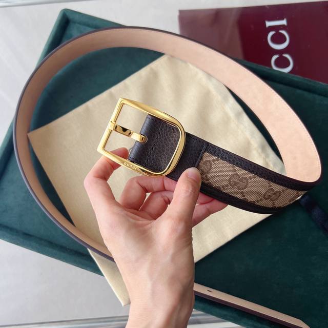 Gucci Business-Style Unisex Belt With Pin Buckle, Product Code 449716. A More El