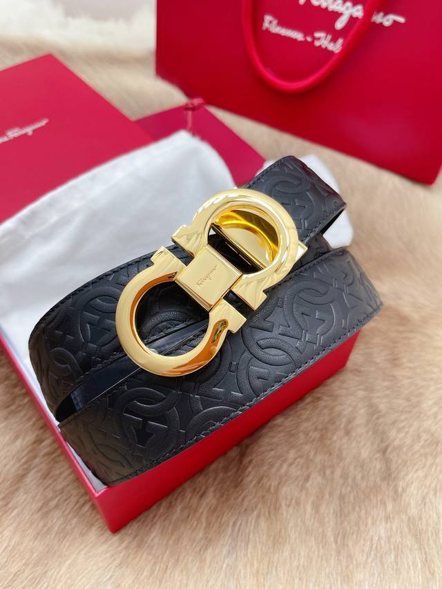 Ferragamo Authentic Nfc Scan Support, Genuine Size 3.5 Cm, Italian Original Fact