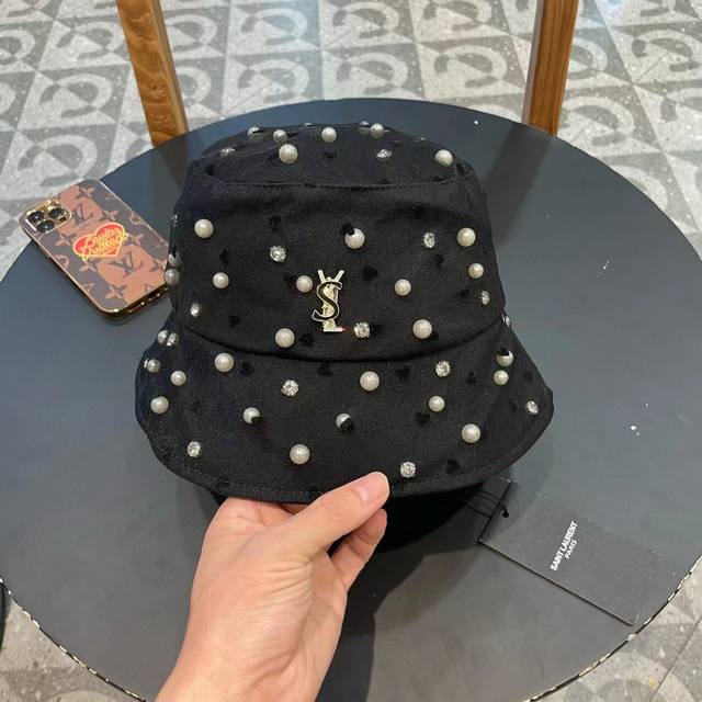 Saint Laurent French-Made Crystal-Embellished Fisherman's Hat For Women, Spring/