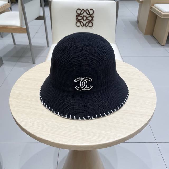 Chanel Knitted Hand-Crocheted Fisherman's Hat, Small Ceremonial Hat, Head Circum