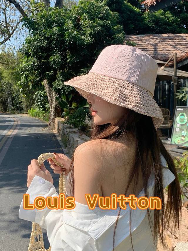 Louis Vuitton Baseball Cap Louis Vuitton Perforated Straw Fisherman's Hat For Wo