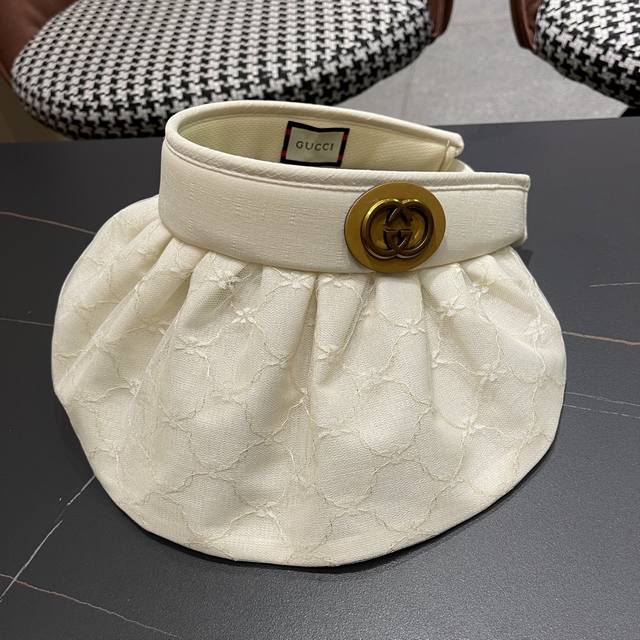 Gucci Sun Hat For Women, Uv Protection, Foldable Sun Hat With Wide Brim And Open