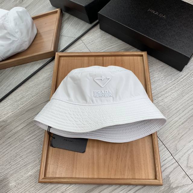 Special Price. Prada. Double-Sided Triangle Logo Fisherman's Hat, High-End And C