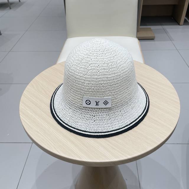 Louis Vuitton Handwoven Bucket Hat, Sun Protection Hat For Women, Korean-Style,