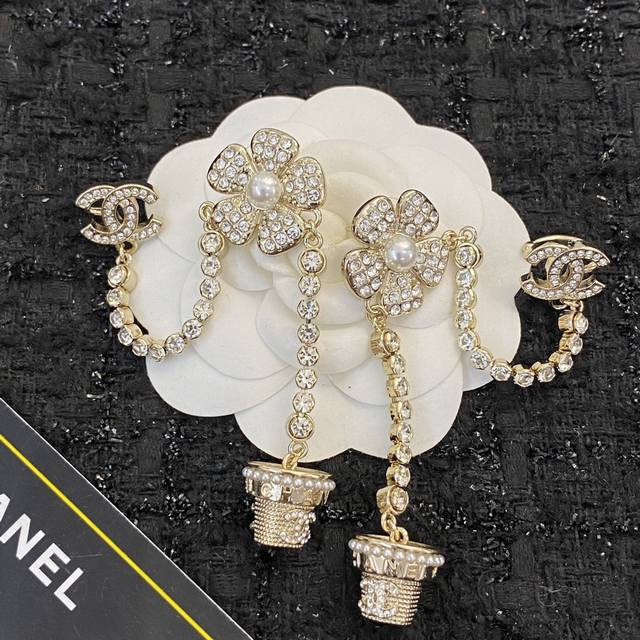 Chanel Earrings - Hot-Selling New Arrival - Zp Chan 23 Camellia Fringe Crystal F