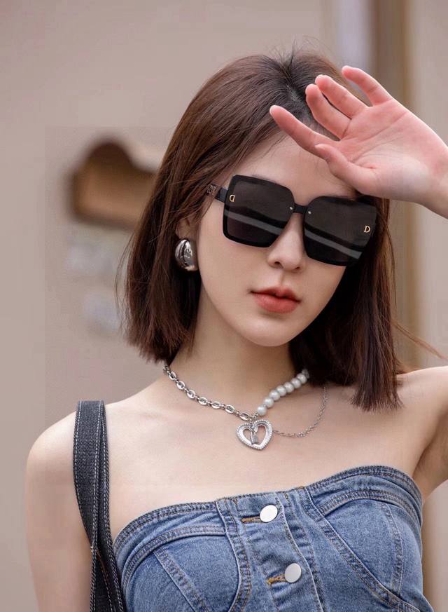 Dior 2025 Spring New Arrival Trendy Best-Seller Fashion Square-Frame Polarized S
