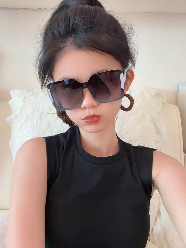 Tr Polarized Series Chanel Oversized Frame Sunglasses Classic Square Frame Desig