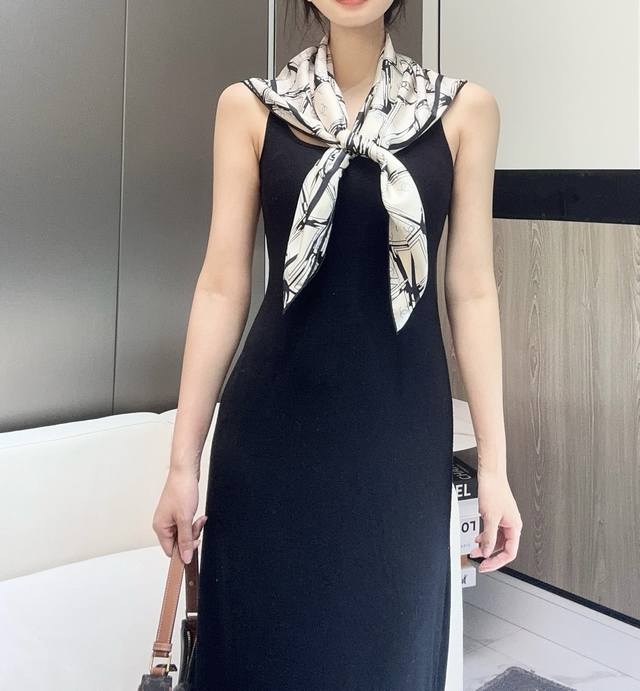 Chanel New Silk Scarf. The Scarf Features Geometric Patterns Formed By Intertwin