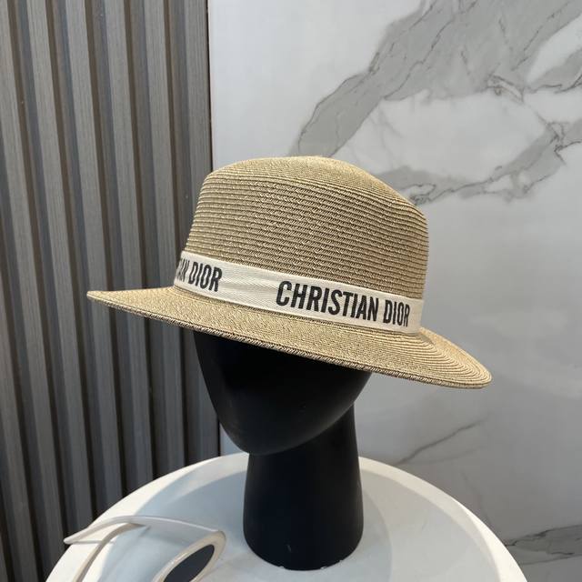 Dior Flat-Top Straw Hat - Versatile And Flattering For All Face Shapes. The Flat