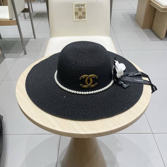 Chanel Chanel New Hat, Original Small Bowl Hat, Straw Hat, Head Circumference 57