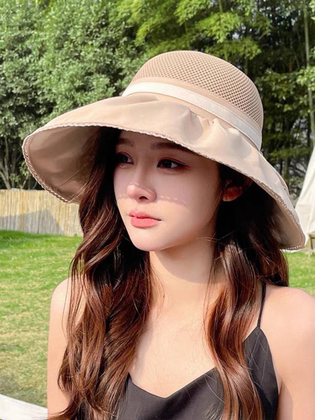 Chanel Chanel Early Spring New Korean-Style Bow Uv-Protective Wide-Brimmed Fishe